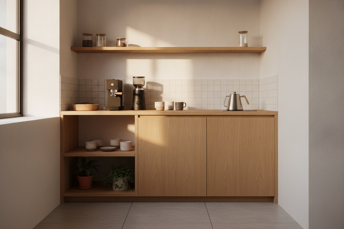 賃貸の狭いキッチンでも作れるカフェコーナー収納アイデア8選