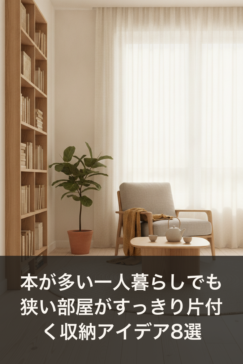 本が多い一人暮らしでも狭い部屋がすっきり片付く収納アイデア8選