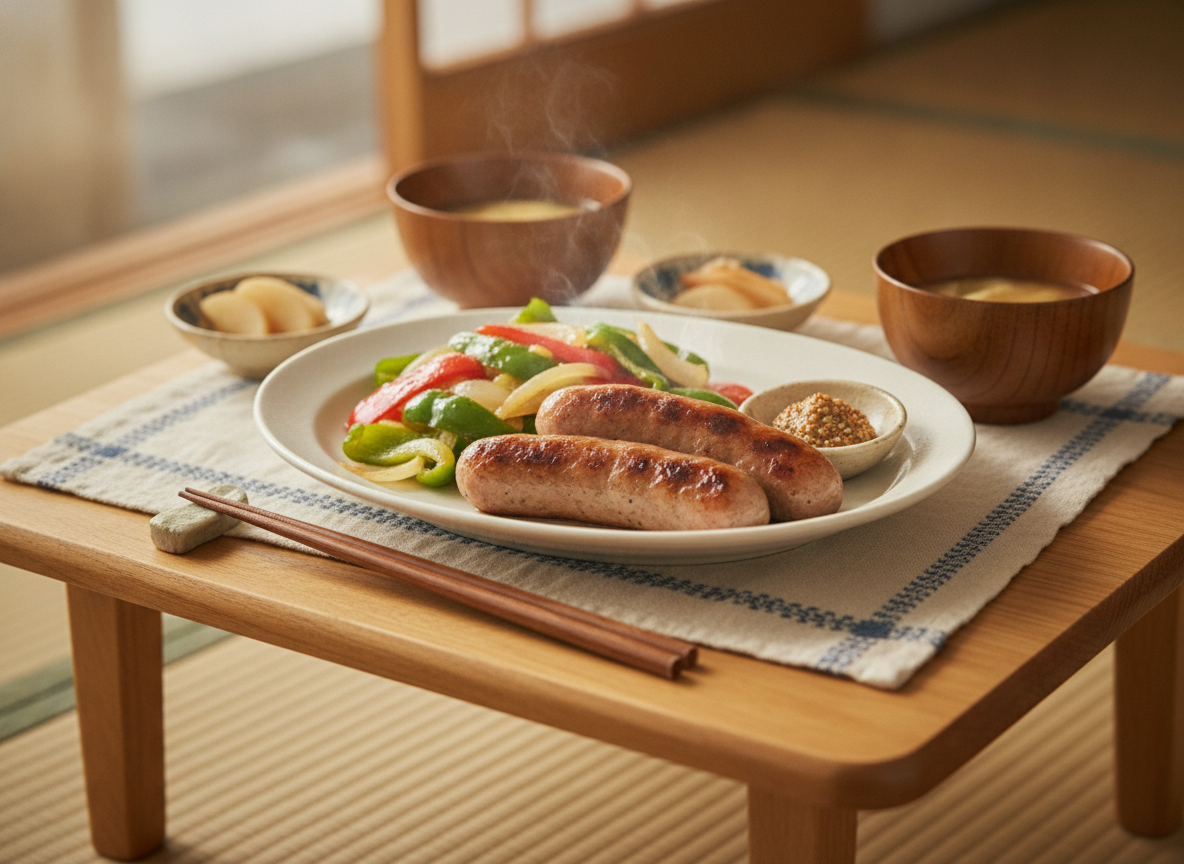 粗びきソーセージ焼き