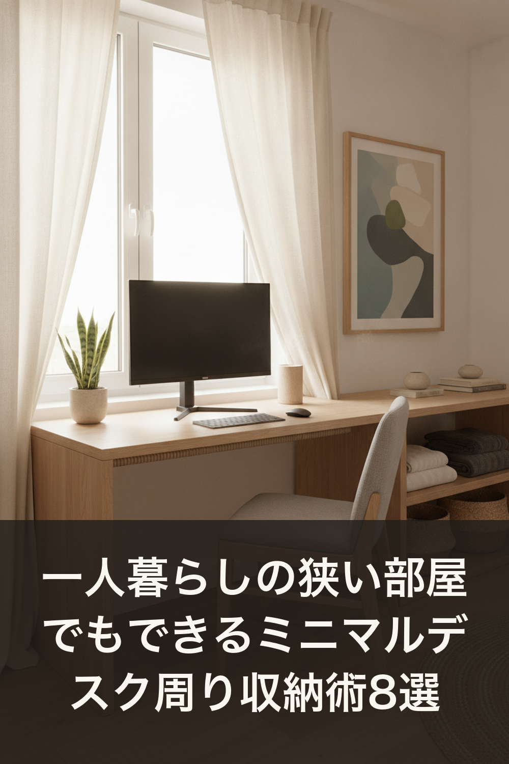 一人暮らしの狭い部屋でもできるミニマルデスク周り収納術8選